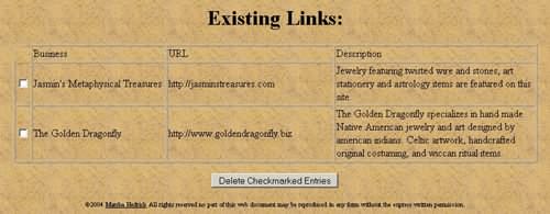delete links